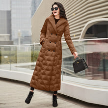 Load image into Gallery viewer, Garden Beautiful Down Jacket Female 2019 New Long-style Slimming White Duck Down Over Knee Thickening Thermal Coat 1036