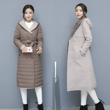 Load image into Gallery viewer, Women's Winter Jacket 90% Duck Down Jacket Woman Hooded Korean Parka Double Side Wear Coats