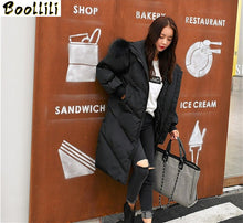 Load image into Gallery viewer, Boollili Women's Down Jacket Raccoon Fur Collar Coat Female Duck Down Parka Thick Winter Jacket Women Plus Size 5XL Casaco