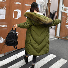 Load image into Gallery viewer, Boollili Women's Down Jacket Raccoon Fur Collar Coat Female Duck Down Parka Thick Winter Jacket Women Plus Size 5XL Casaco