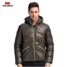 Load image into Gallery viewer, MALIDINU 2020 Men Down Jacket Winter Down Coat Brand Thick Warm Winter Jacket Men 70%White Duck Down Shiny Down Jacket Men Wear
