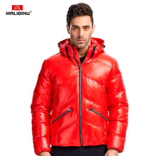 Load image into Gallery viewer, MALIDINU 2020 Men Down Jacket Winter Down Coat Brand Thick Warm Winter Jacket Men 70%White Duck Down Shiny Down Jacket Men Wear
